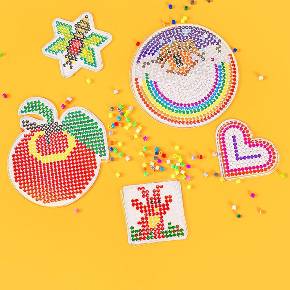 High Quality 5Mm Bean Board Hama Beads Tool Heat Resistant Fuse Beads Pegboards Clear Handmade Plastic Beads Boards Children Toy