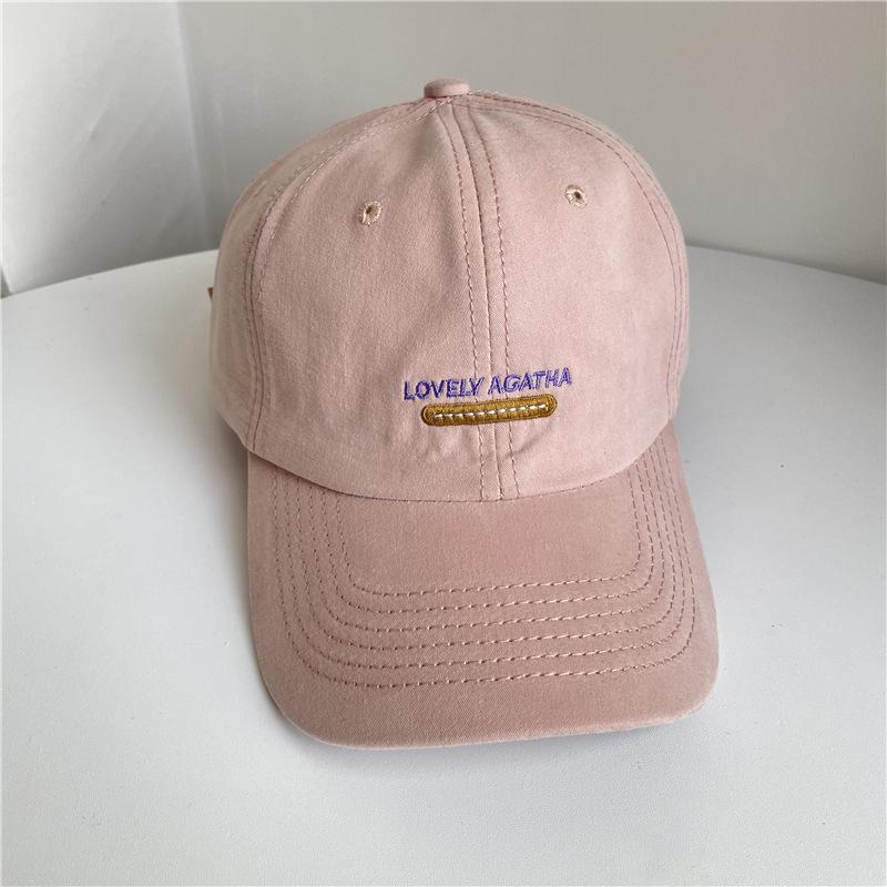 

Embroidered baseball caps with letters for men and women, adjustable casual hats suitable for outdoor sports and sun protection Adjustable рожевий