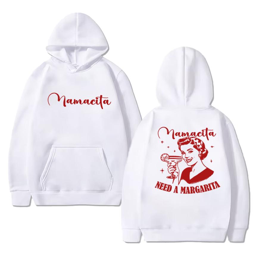 Hot Sale Mamacita Needs A Margarita Lemon Double Sided Printed Sweatshirt Unisex Fashion Y2k Hoodie Men Women Fleece Pullovers
