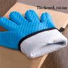 1-2Pcs Silicone Heat-Resistant Gloves Cooking Barbecue Gants Silicone Kitchen Microwave Mittens Grill Oven Anti-Scalding Mitts