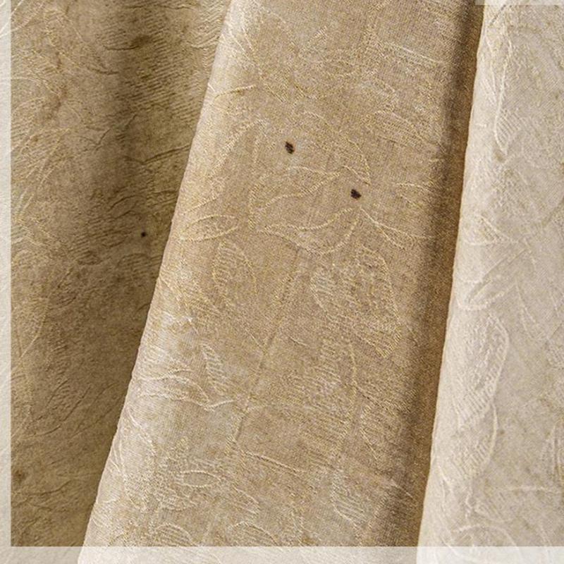 Light Peach Printed Dyed Silk Fabric Flower Plant Dyeing Texture for Dress Shirt Clothing