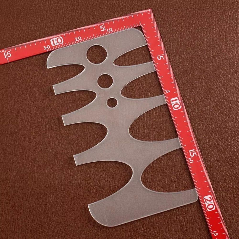 V Shape Leather Craft Tools 18/20/22/25/30/36/38/40mm Transparent Belt Tail Template Multifunctional Acrylic