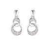 Earrings - LOLA VAN DER KEEN - Holly - Rhodium-plated Solid 925 Silver - Paved Circles - Zirconium Oxides