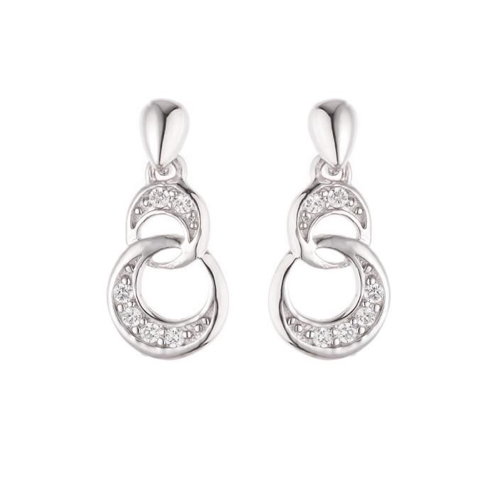

Boucles d Oreilles - LOLA VAN DER KEEN - Holly - Argent massif rhodié 925 - Cercles pavés - Oxydes de zirconium