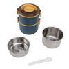Stackable Lunch Box 1600ml Dual Layers Stainless Steel BPA Free Heat Preservation Durable Bento Box for Office Travel
