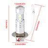 2 Pcs Car H3 Led Fog Light Bulb Conversion Kit Dc 12v-24v 100w 360 Degrees Super Bright Canbus 6000k