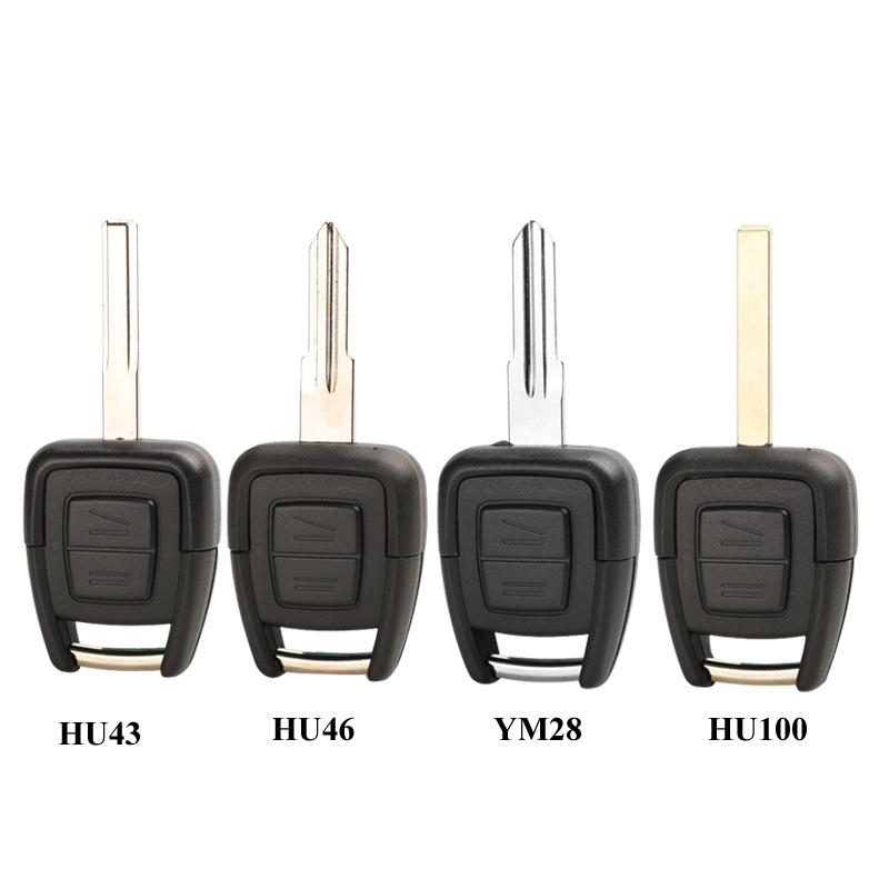 jingyuqin 10pcs 2/3Buttons Auto Remote Key Shell for Vauxhall Opel Astra Zafira Omega Vectra Car Fob Case HU43 YM28 HU46 HU100