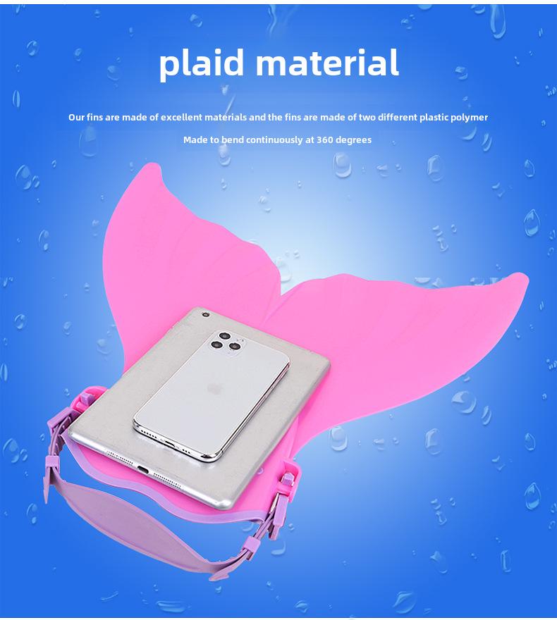 Mermaid & Whale Tail One-Piece Children's Swim Fins for Training