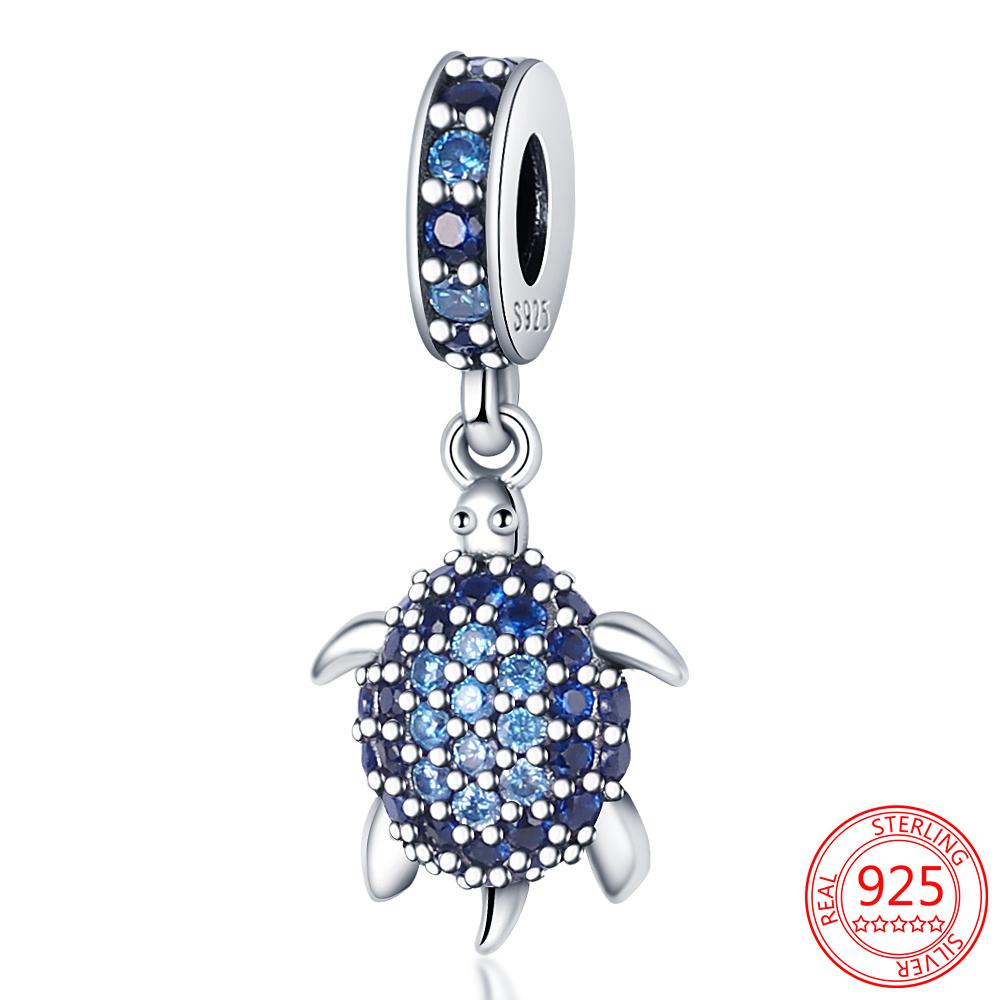 Copper Ocean World Series Sea Blue Turtle Starfish Crab Octopus Charms Bead Fit Bracelet Diy Jewelry Gift