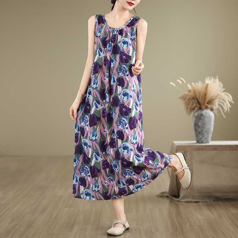 Summer Sleeveless Dress Long Dress