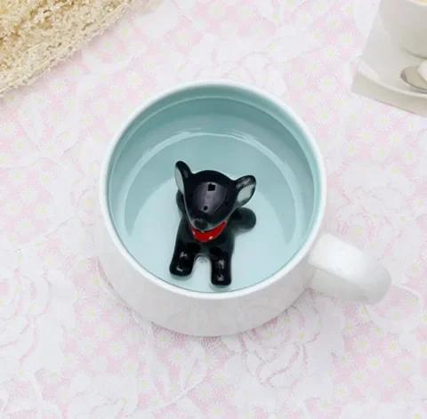 400ML Ceramic Mugs Creative Cute Cartoon Stereo Animal Milk Coffee Cups Couple Cups of Household Drinking Water Supplies