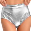 Women's Shorts Wetlook Hotpants Metallic Panties Shiny Stretch Dance Shorts Party Disco Night Club Costume
