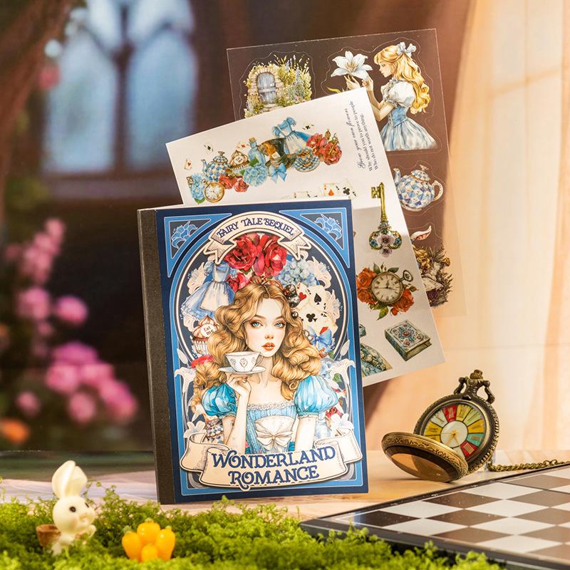 Fairy Tale Retro Scenery Stickers for Children's DIY Journal and Collage