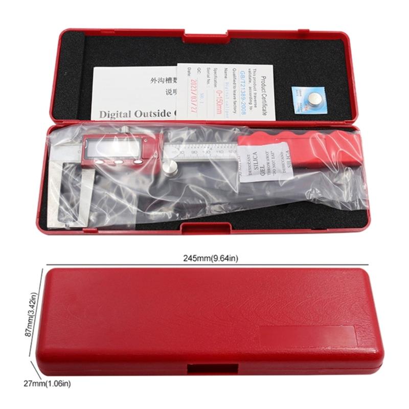 Electronic Caliper Stainless Steel Digital Brake Disc Rotors Gauges Caliper for Accurate Brake Pad Measurement Durable