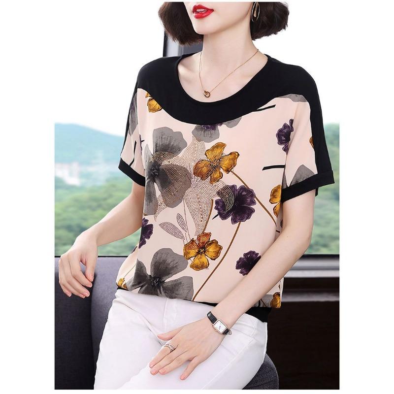 Short-sleeved Women's New Summer Western-style Shirts Large Size Loose Tops