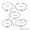 Diamond-Inlaid Star Bracelet Set with Alloy Circles