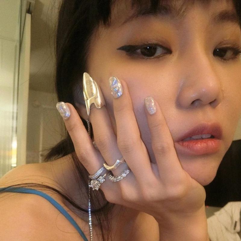 Anelli Dita Art Nail Art Anelli Dita Donna Ragazza Regali Gioielli Anelli Unghie Anelli Punta Dita Regolabili Materiale Lega