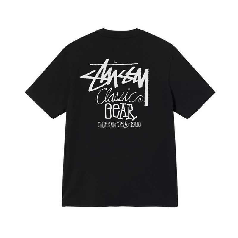 STU Stutucci American trendy brand short-sleeved letter printing summer men's and women's crew neck loose heavy cotton T-shirt