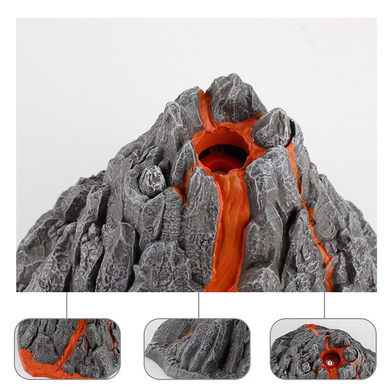 Volcano Eruption Dinosaur Scene Figurine With Smoke Simulation For Kids Gift