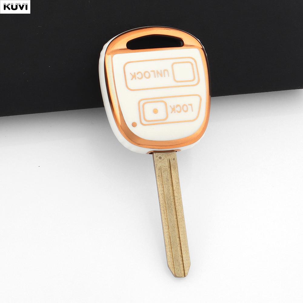 2 3 Buttons Tpu Car Key Case Fob Keychain Shell Toy43 For Toyota Corolla Camry Yaris Land Cruiser Avensis Prado 120 Rav4 Kluger