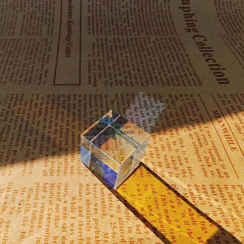 Glass Cube Dichroic Prism X-Cube Prisms For Photographic Beam Splitting Photography Accessories Micro Landscape Gifts Cute Light