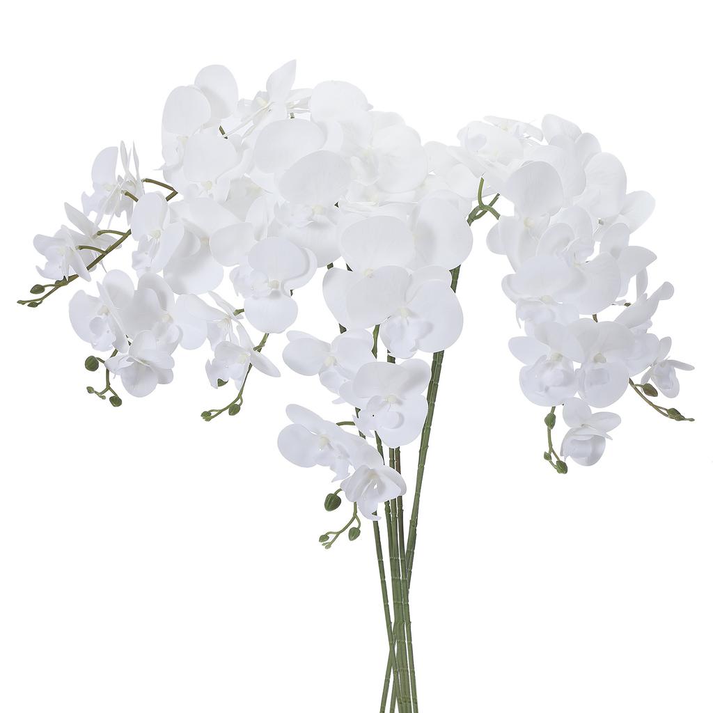 6pcs Artificial Orchid Stems 41" 9 Heads Faux Phalaenopsis Flowers Real Touch Fake Orchid Flower Branch for Vase Home Wedding