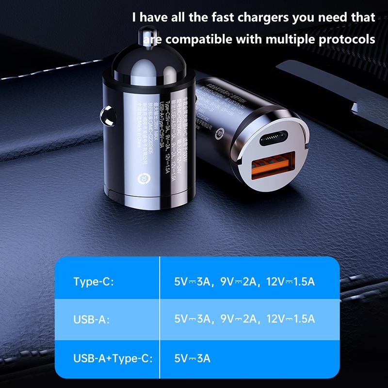 100W Autolaadija Kahe Pordiga Ülikiire Laadimise Adapter Kiirlaadimine Pd Qc 3.0 iPhone'ile Samsungile Xiaomile Huaweile Autoadapter