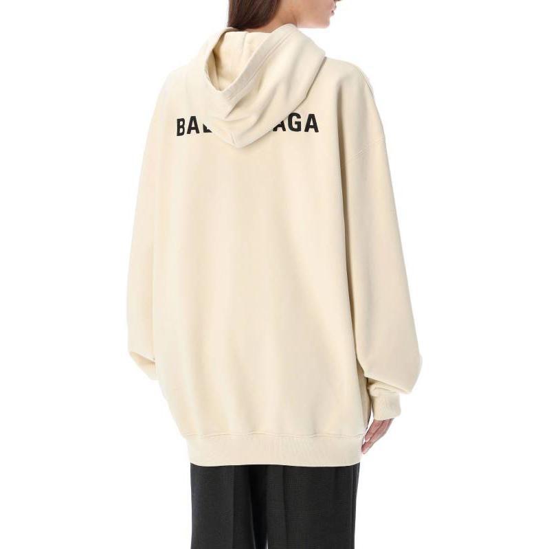 Balenciaga Sweatshirt Loose Fit Women's Ivory White 578135TMVF59069
