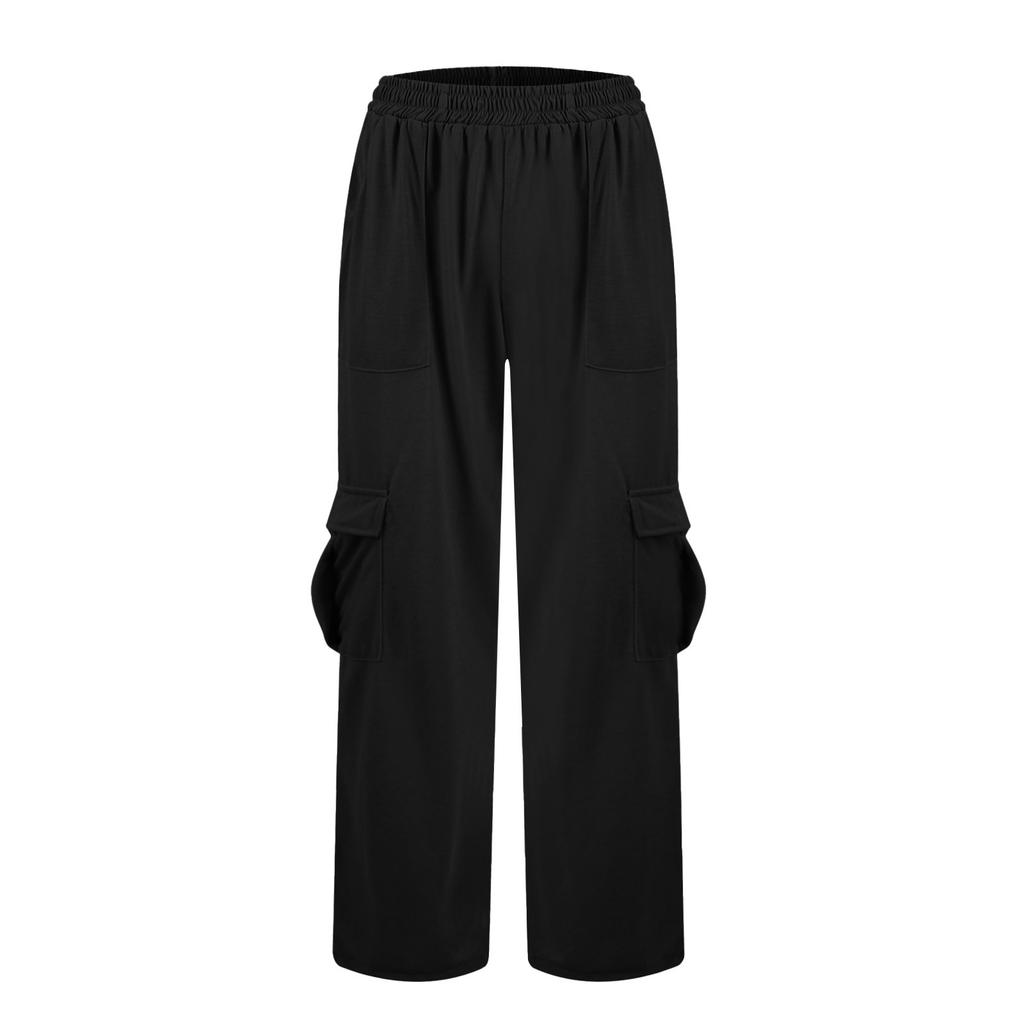 Women's Winter Sweatpants Solid Color Casual Pants Women's Fleece Sweatpants Wide Leg Straight Pants