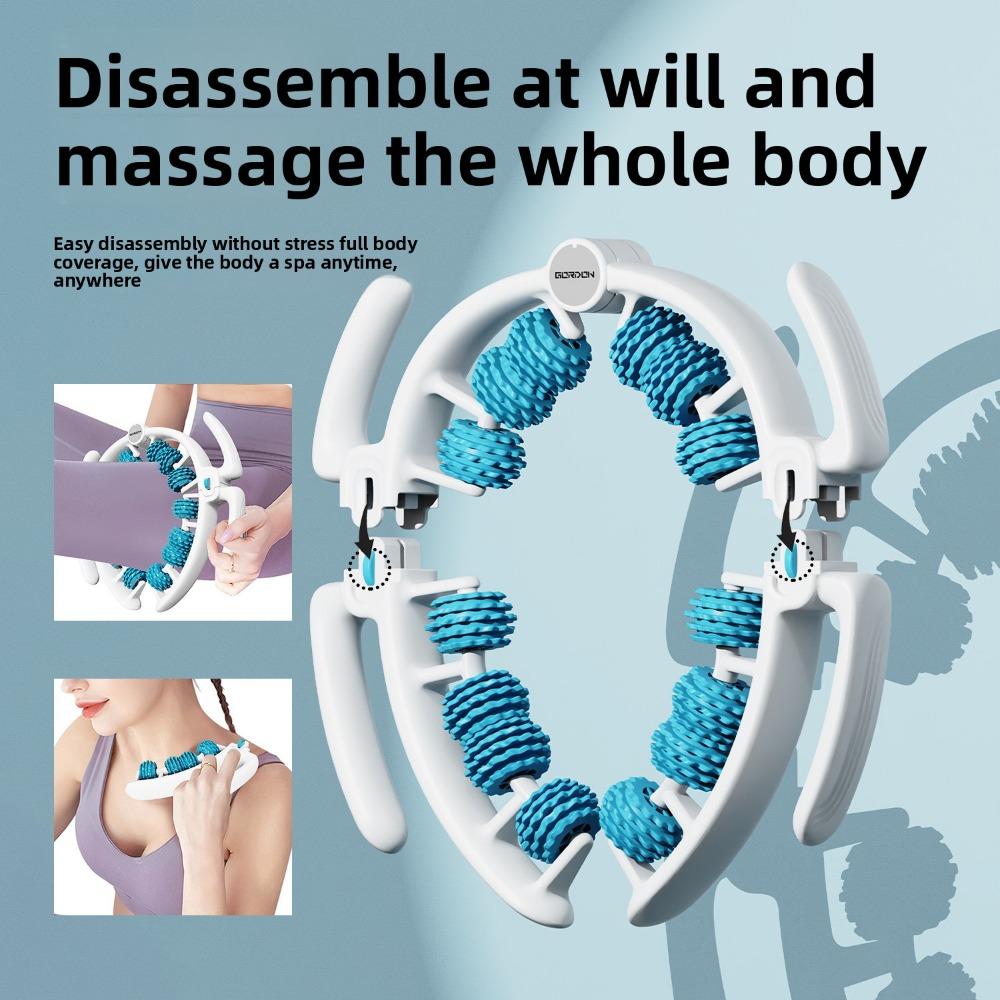 Ring-Beinclip-Rollenmassagegerät, Beinmassagegerät, Yoga-Fitnesshilfe, Bein-Schönheitsartefakt, 3 abnehmbare Teile