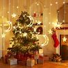 LED Star Moon String Lights,romantic Atmosphere,fairy Curtain Lights,suitable for Bedroom Wall Decoration,room Windows,party and Holiday Decoration