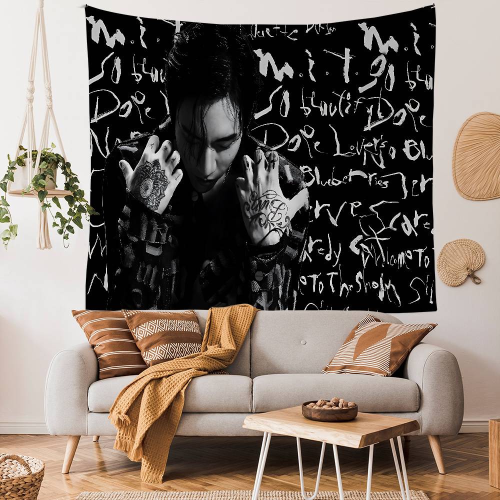 Singer DDPR Ian Anime Tapestry Hanging Tarot Hippie Wall Rugs Dorm Wall Hanging Sheets