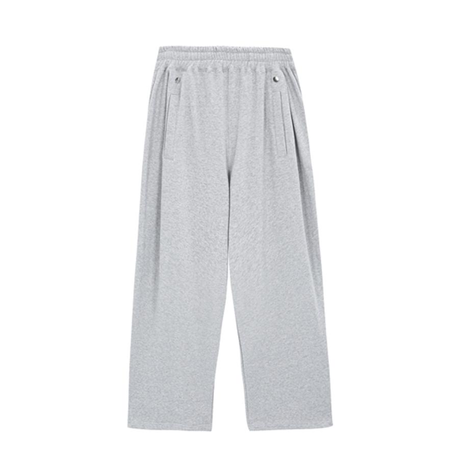 Opeunyadeu(Owai) Side One-Pleat Wide Sweatpants - Gray
