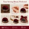 Alloy Holder Round Pin Cushion Compact Size Tailor Pin Cushion  For DIY Craft