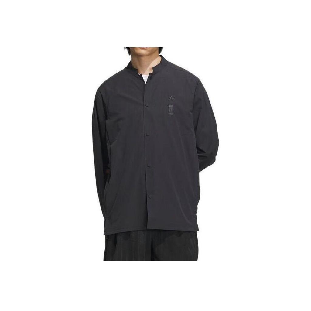Adidas Wuji Series Quick-Dry Sports Casual Long-Sleeve Shirt Men Tops Black IW1510