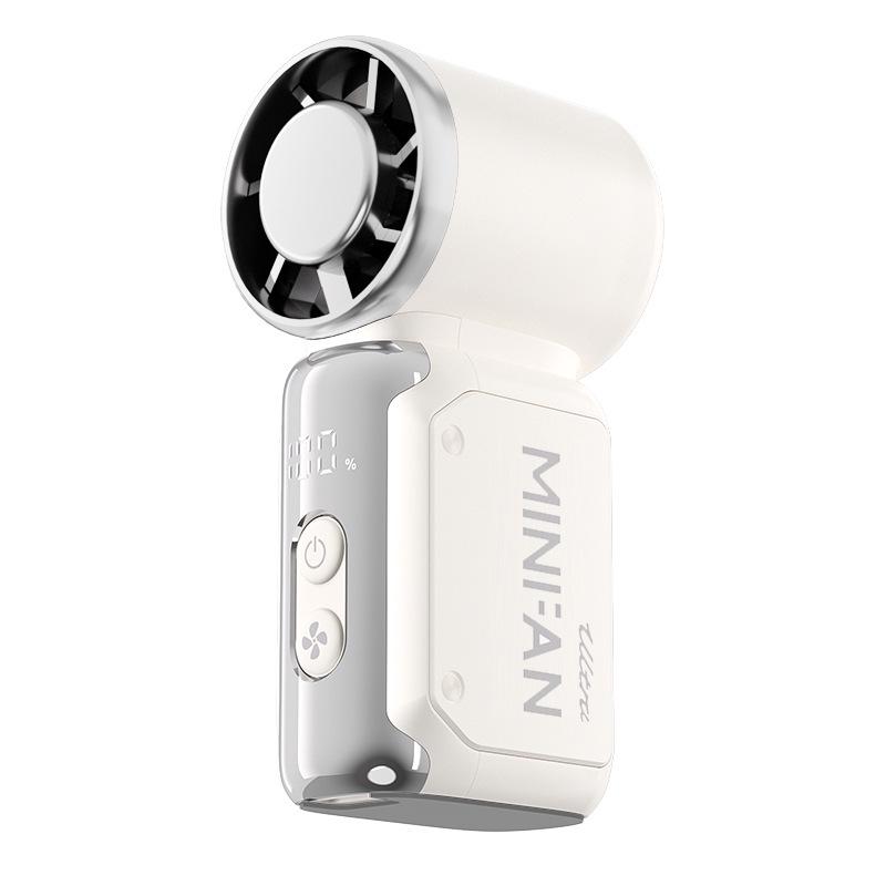 Portable Mini High-Speed Digital Display Handheld Fan for Outdoor Cycling