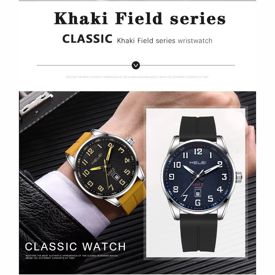 Mens Quartz Watch Large Dial Magnetic Silicone Strap, Luminous Hands Date, 30M Daily Waterproof Wrist Watches