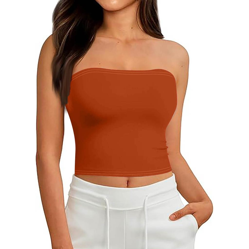 Crop Tops For Women Sexy Cami Tank Summer Tube Sleeveless Camisole Shirt Vest
