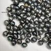 Tahitian Ribbed 8-9mm Full-Drilled Black Saltwater Pearl Beads for DIY Jewelry
