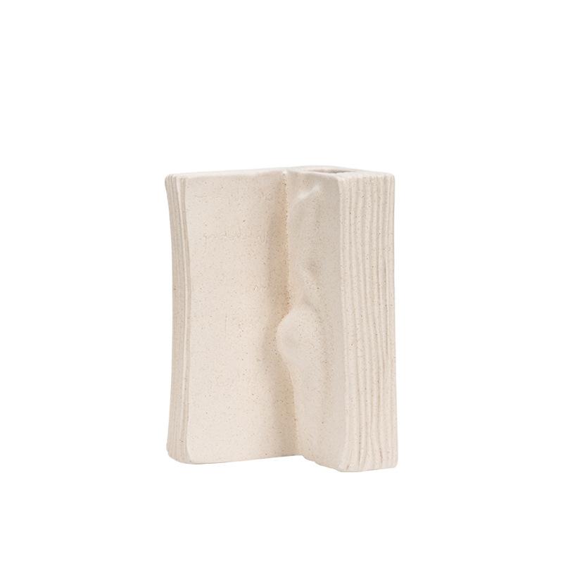 Kampanj Konvex Bokstöd Hantverk Europeisk Stil Vegetarisk Keramisk Vas Hydroponisk Torkad Blomsterarrangemang Hotell Kafé Dekoration Prydnad