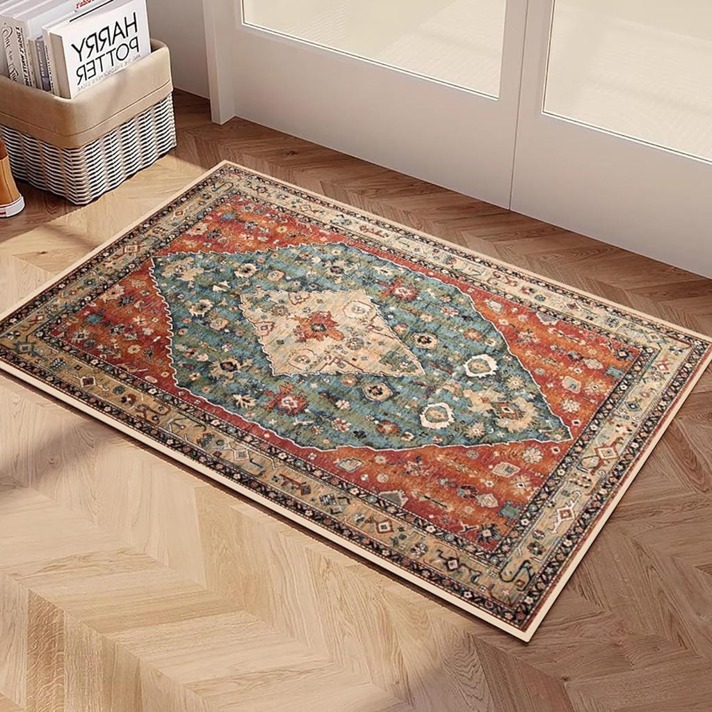 Persian Floor Mat Ethnic Style Home, Anti-Theft, Wear-Resistant And Easy To Take Care Of, Foot Pad Decorative Carpet Can Be Labeled
