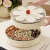 1/2/3 Layer Fashion Fruit Plate With Cover Durable Candys Nuts Storage Box For Family Gatherings