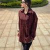 2025 Long Sleeve Leopard Print Women Shirt Plus Size Spring and Summer New Casual Office Blouse Jacket Lapel Loose Simple Coat Women Clothing 3137