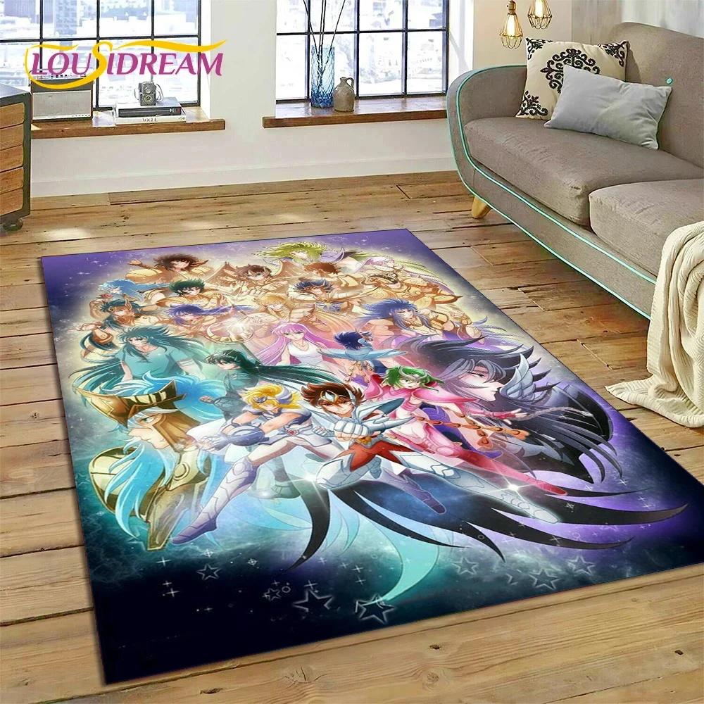 Cartoon Saint Seiya 3D Retro Anime Carpet Rug for Bedroom Living Room Home Sofa Decoration,Children Game Large Decor Floor Mat