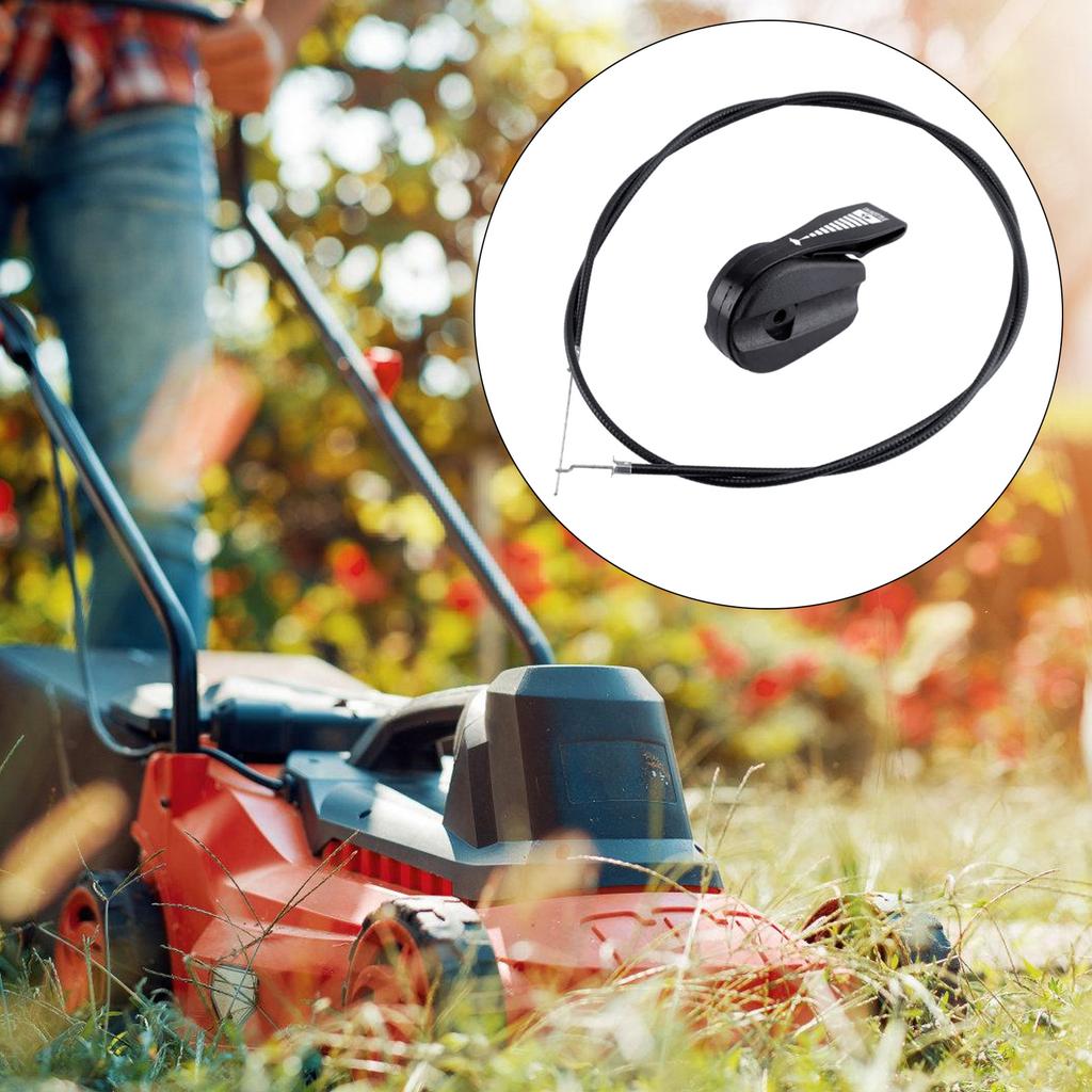 65" Rasenmäher Gaszug Universell Set mit Kontrollschalter Hebelgriff für Rasenmäher Kabelreparatur