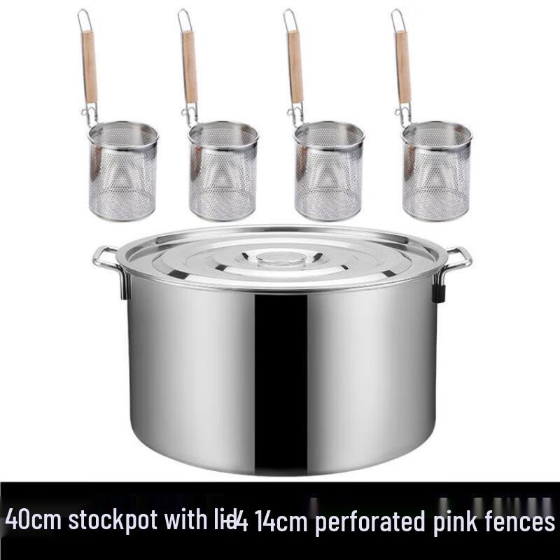 Stainless Steel Hot Pot Skimmer and Soup Pot Set