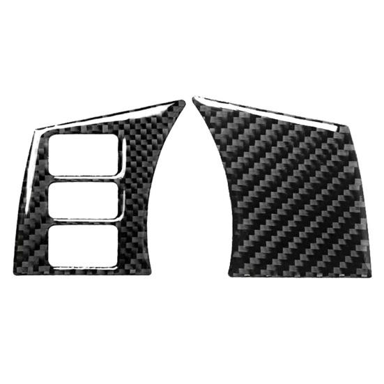 

2 шт. углеродного волокна рулевое колесо кнопка рамка крышка отделка наклейка совместима