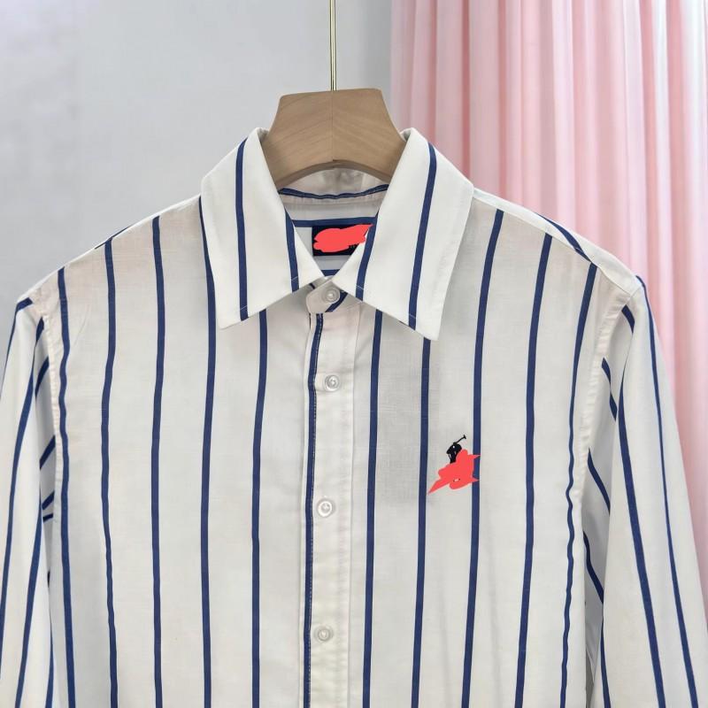 High Quality Striped Linen Polo Shirt Slim Fit Long Sleeve Casual Fashion
