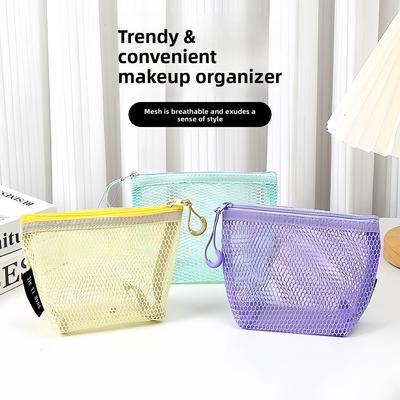 Dreidimensionale Dreieckige Damen-Kosmetik-Netz-Organizer-Tasche mit großem Fassungsvermögen zum Mitnehmen