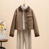 Winter Popular Light Down Jacket Women's Autumn New Fashion Warm Short Jacket Small Lapel Diamond Tide